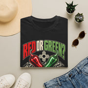 Red or Green Chile Shirt | New Mexico Graphic Tee | Christmas Chile T-Shirt | Southwest NM Gift | Red and Green Chile