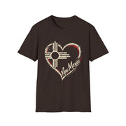New Mexico Zia Heart Shirt | New Mexico Graphic Tee | Southwest Gift