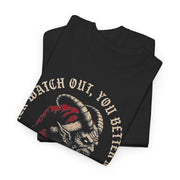Creepy Krampus Portrait Tee | You Better Watch Out Gothic Christmas Shirt