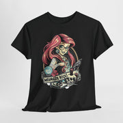 Mermaid Skull Tattoo Mermaid Rock Tee | Retro Pinup Ariel Style