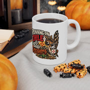 Running on Chile & Bad Decisions Mug | Funny New Mexico Coffee Cup | Southwest Gift | 11oz 15oz