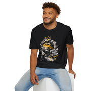 Discipline Builds Freedom Graphic Tee | Men’s Urban Streetwear Halftone Shirt | Hustle Graphic T-Shirt