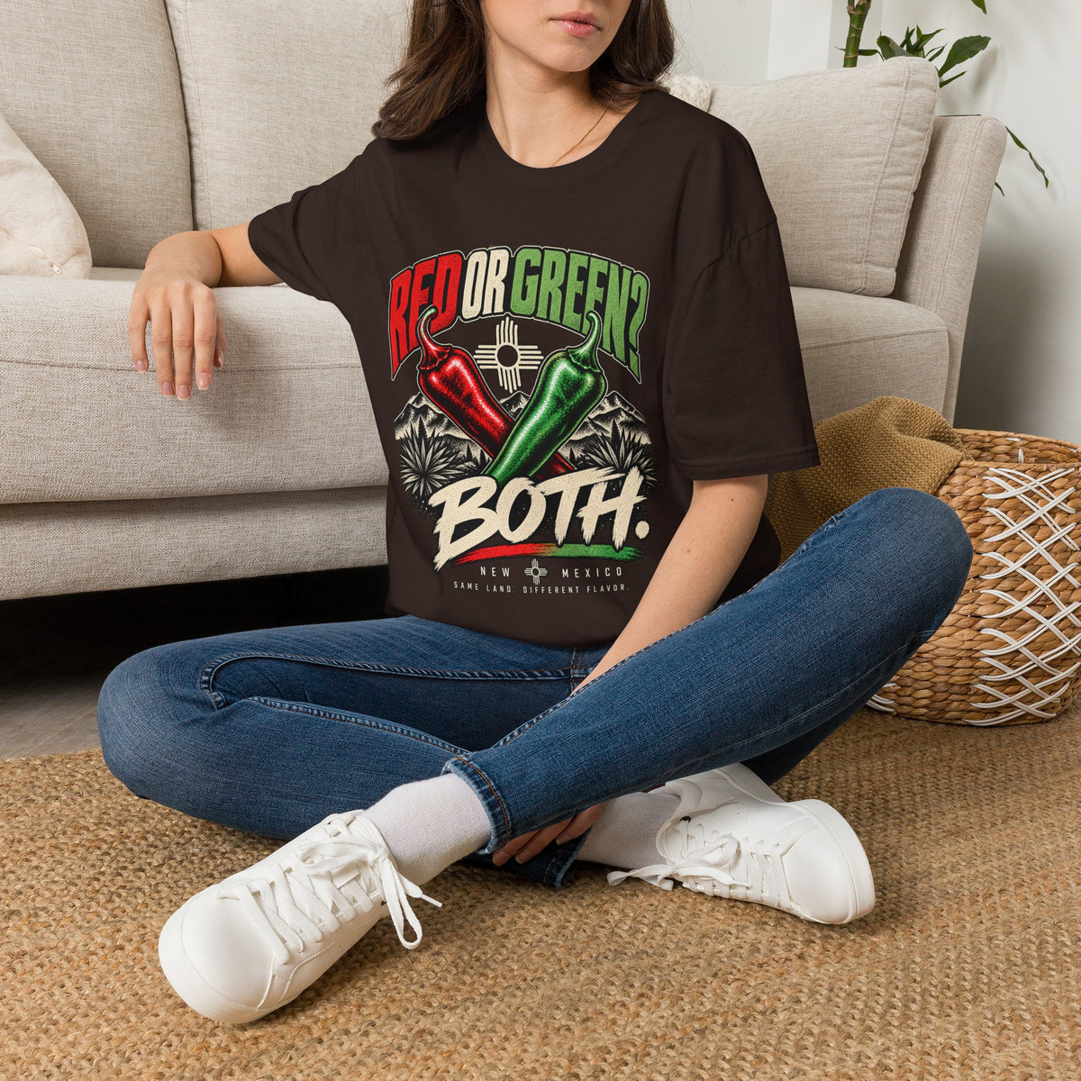 Red or Green Chile Shirt | New Mexico Graphic Tee | Christmas Chile T-Shirt | Southwest NM Gift | Red and Green Chile