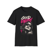 Good Energy Graphic Tee | Women’s Urban Streetwear Halftone Shirt | Positive Vibes Graphic T-Shirt