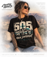 505 Made Different Shirt | Albuquerque New Mexico Graphic Tee | Sandia Mountains T-Shirt | Southwest NM Gift