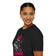 Unstoppable Queen Graphic Tee | Women’s Urban Streetwear Halftone T-Shirt | Bold Queen Graphic Shirt