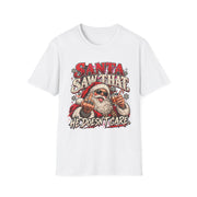 Funny Santa Christmas Shirt | Santa Saw That He Doesn't Care Tee | Rude Santa Graphic T-Shirt | Adult Holiday Humor