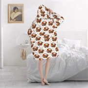 Eagles Dance Team Blanket Hoodie | Oversized Wearable Blanket | Cozy Dance Mom Gift | Orange Black White Team Spirit