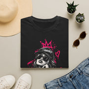 Unstoppable Queen Graphic Tee | Women’s Urban Streetwear Halftone T-Shirt | Bold Queen Graphic Shirt