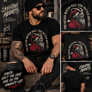 Creepy Krampus Portrait Tee | You Better Watch Out Gothic Christmas Shirt